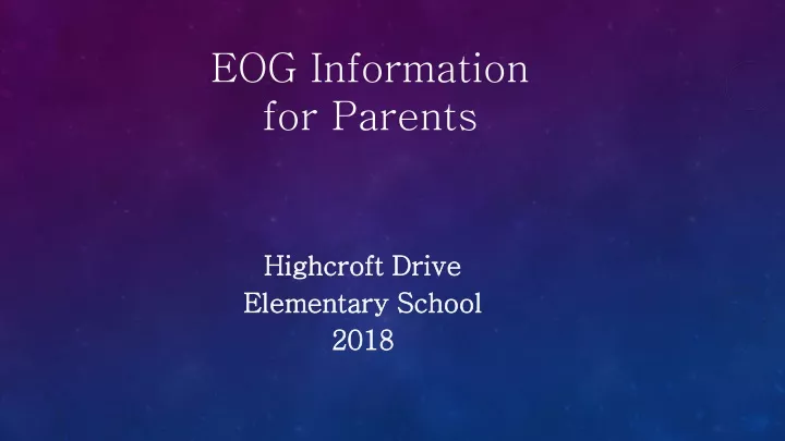 eog information for parents