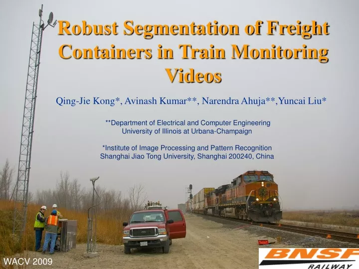 robust segmentation of freight containers