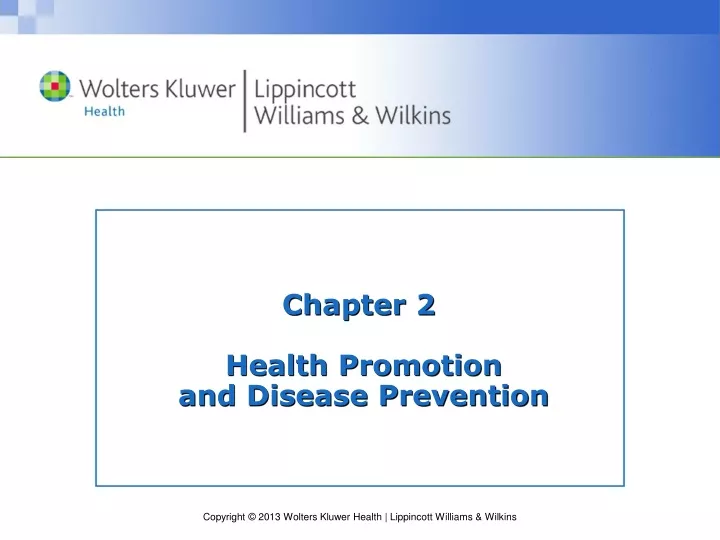 chapter 2 health promotion and disease prevention