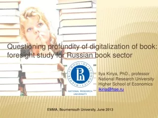 Questioning profundity of digitalization of book: foresight study for Russian book sector