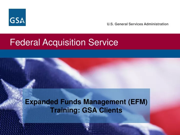 expanded funds management efm training gsa clients