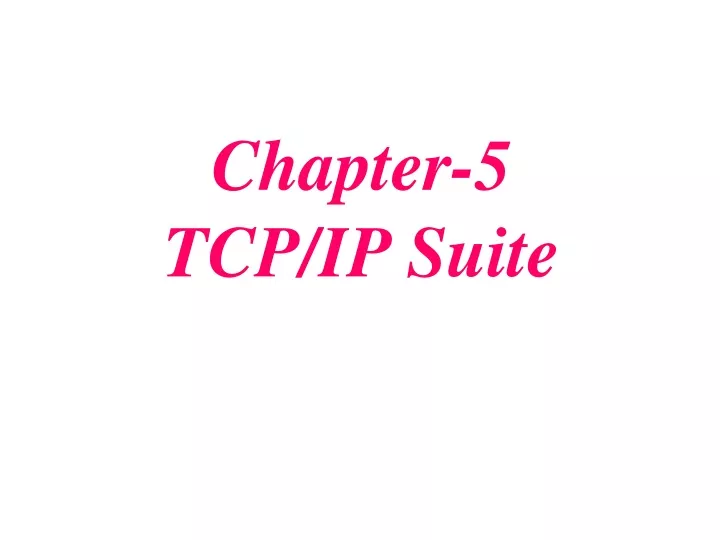 chapter 5 tcp ip suite