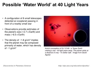 Possible ‘Water World’ at 40 Light Years
