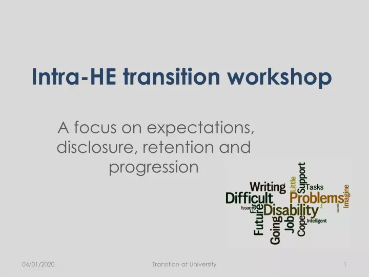 intra he transition workshop