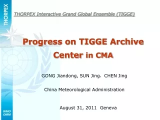 THORPEX Interactive Grand Global Ensemble (TIGGE)