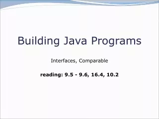 Building Java Programs