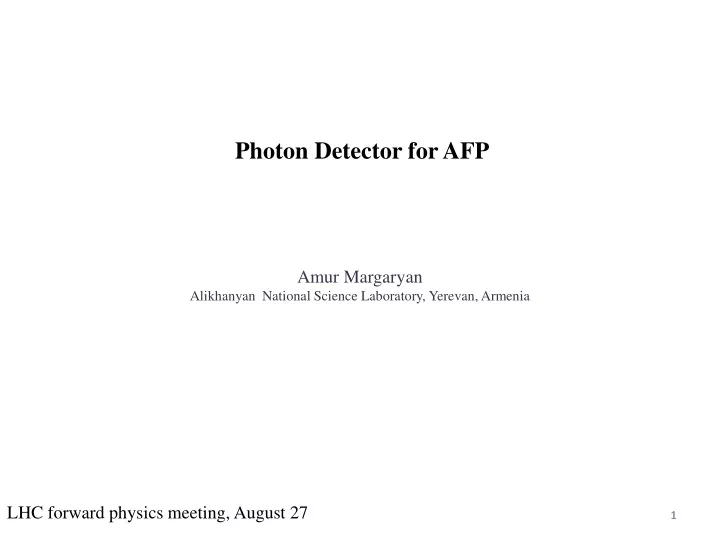 photon detector for afp