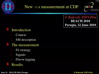 New  b s measurement at CDF