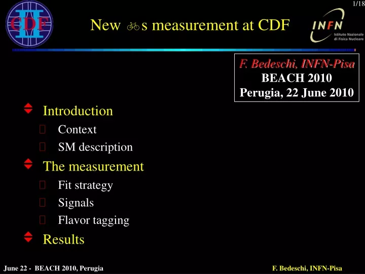new b s measurement at cdf