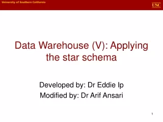 Data Warehouse (V): Applying the star schema