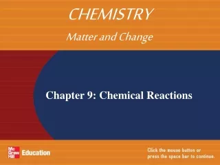 Chapter 9: Chemical Reactions