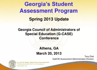 Georgia’s Student Assessment Program