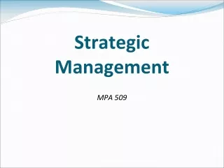 Strategic Management