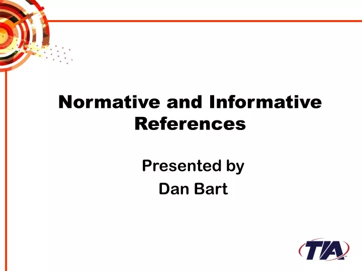 normative and informative references