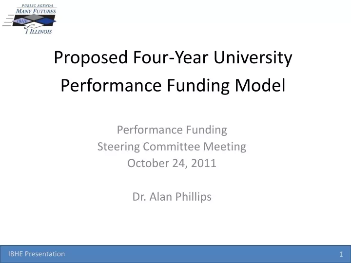 proposed four year university performance funding