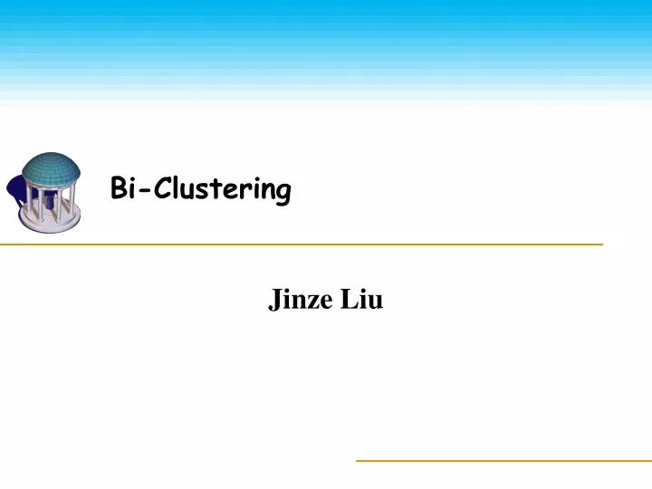 bi clustering