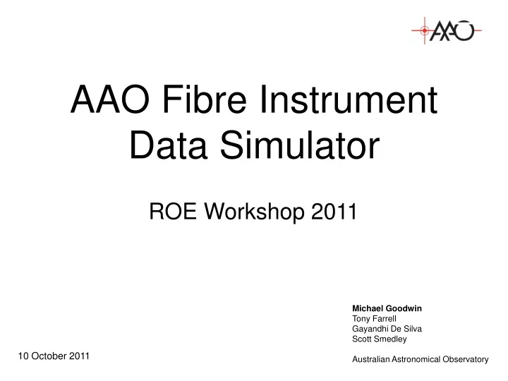 aao fibre instrument data simulator