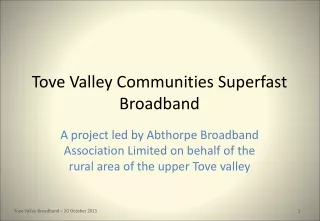 Tove Valley Communities Superfast Broadband