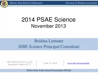 2014 PSAE Science November 2013