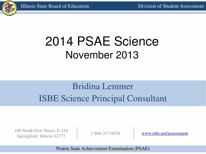 2014 psae science november 2013