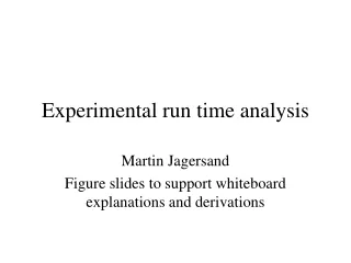 Experimental run time analysis