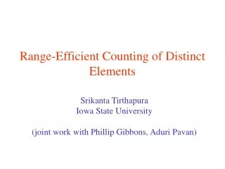 Range-Efficient Counting of Distinct Elements