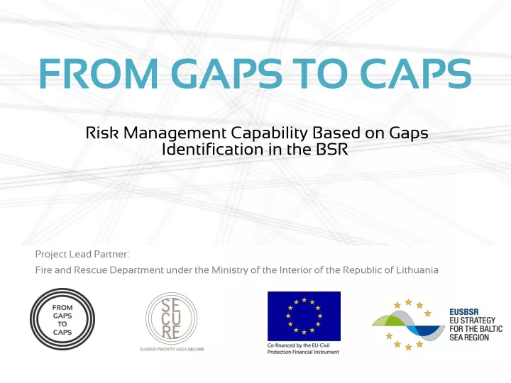 from gaps to caps risk management capability
