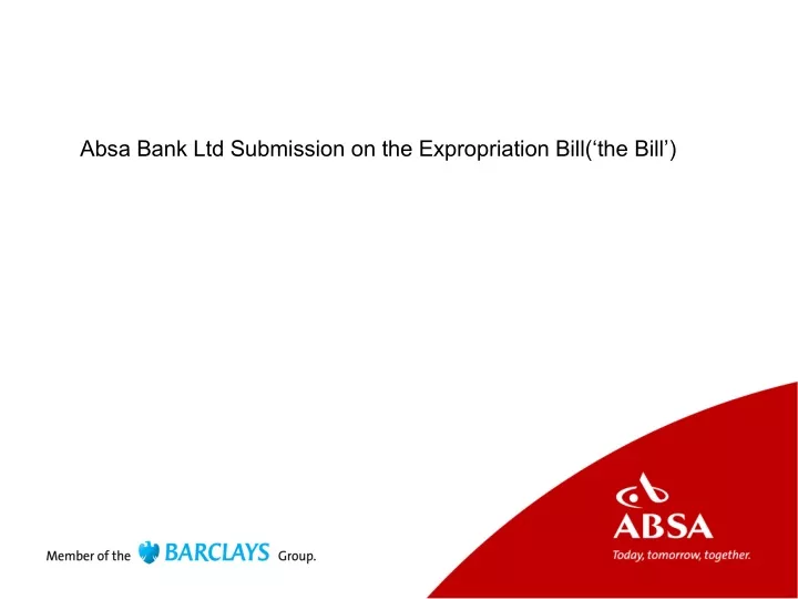 absa bank ltd submission on the expropriation