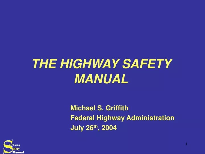 the highway safety manual
