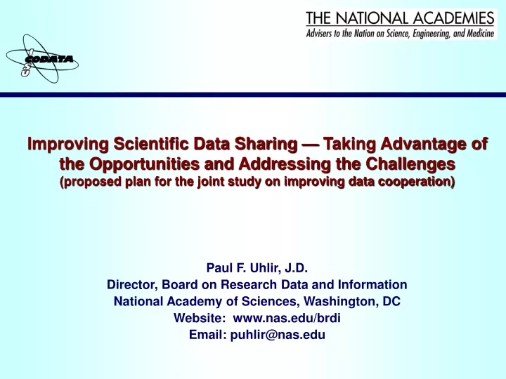 improving scientific data sharing taking