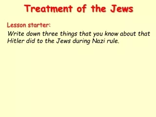 Treatment of the Jews