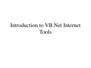 Introduction to VB.Net Internet Tools