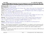 Project: IEEE P802.11 Working Group for Wireless Local Area Networks (WLANs) - slide 1
