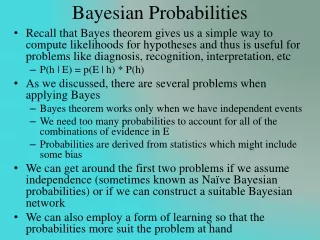 Bayesian Probabilities