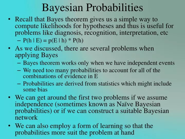 bayesian probabilities
