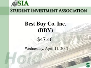 Best Buy Co. Inc. (BBY)