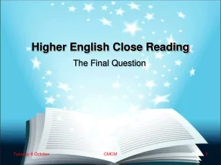 Higher English Close Reading