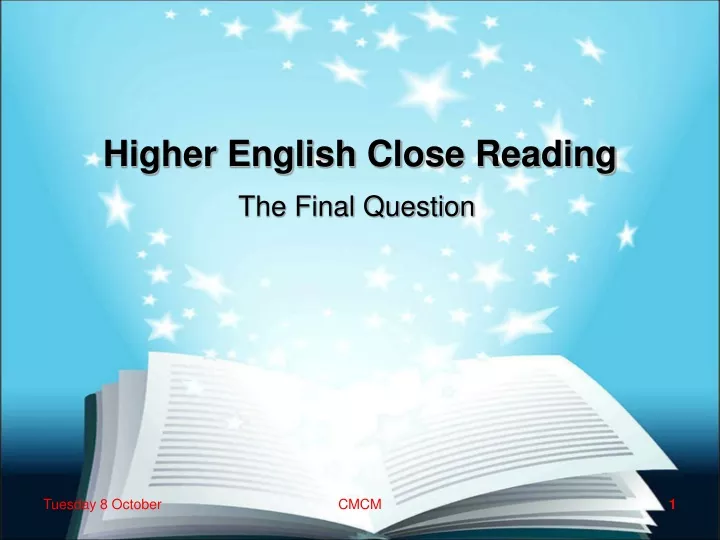 higher english close reading