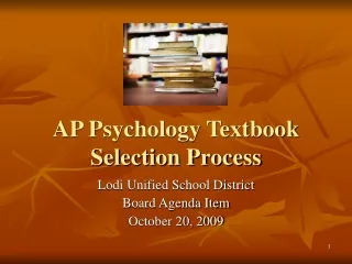 AP Psychology Textbook Selection Process