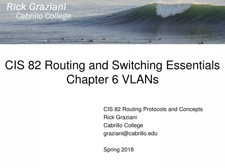 cis 82 routing and switching essentials chapter 6 vlans