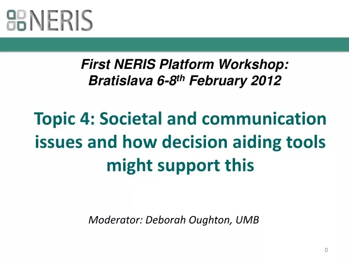 first neris platform workshop bratislava