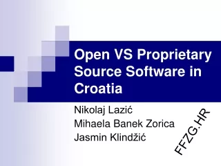 Open VS Proprietary Source Software in Croatia