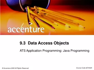 9.3  Data Access Objects