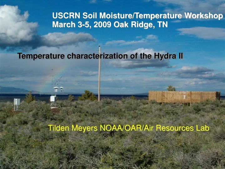 uscrn soil moisture temperature workshop march