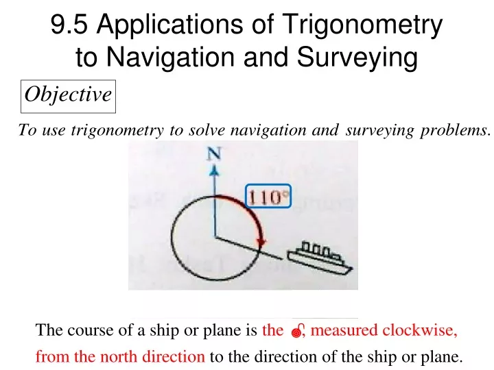 9 5 applications of trigonometry to navigation and surveying