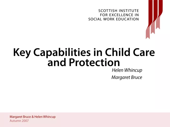 key capabilities in child care and protection