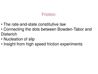 Friction:  The rate-and-state constitutive law