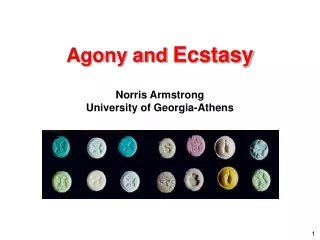 Agony and  Ecstasy Norris Armstrong University of Georgia-Athens