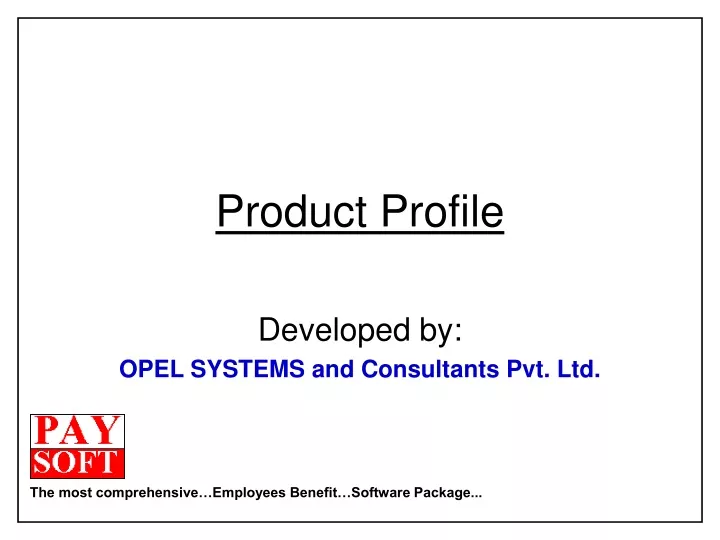 product profile