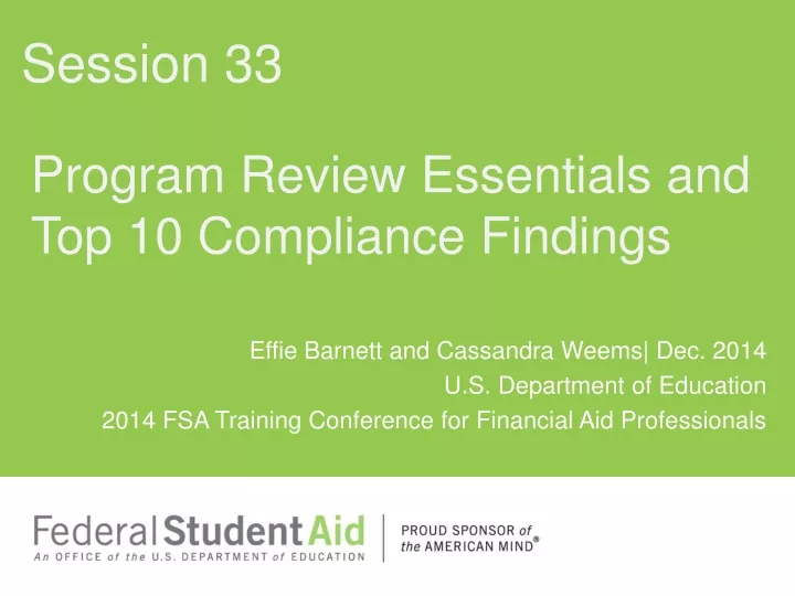 program review essentials and top 10 compliance findings